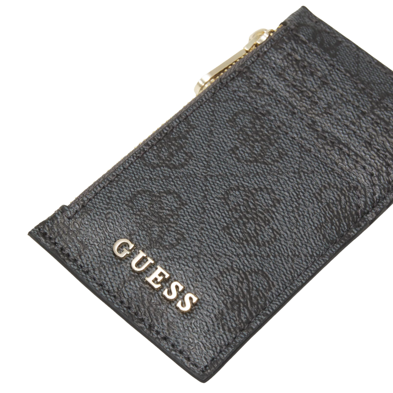 Guess Women's Card Holder Coal Black Logo