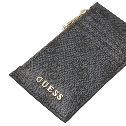 Guess Women's Card Holder Coal Black Logo