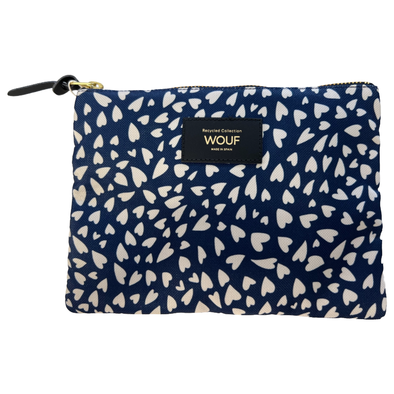Wouf Hearts Medium Pouch Bag Navy Blue ML240009