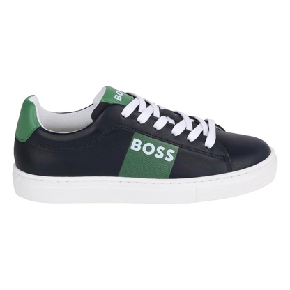 Hugo Boss Boys Trainers Navy & Green