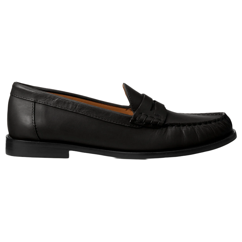 Polo Ralph Lauren Women's Black Leather Loafer's