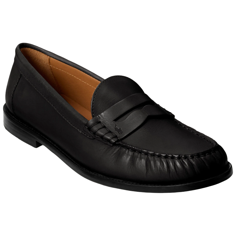 Polo Ralph Lauren Women's Black Leather Loafer's