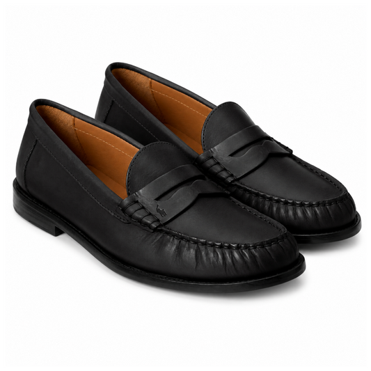 Polo Ralph Lauren Women's Black Leather Loafer's