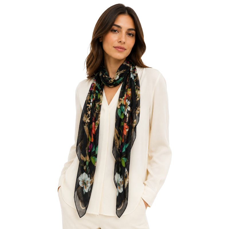 Guess Womens Scarf Black AW5346POL03
