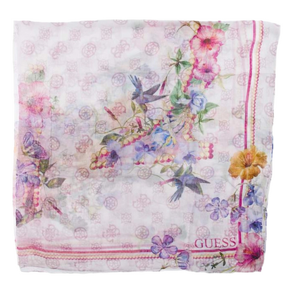 Guess Woman's Scarf AW9991CO3PIM Pink Multi 100% Bamboo