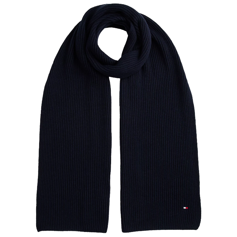 Tommy Hilfiger Men's Pima Cotton Cashmere Scarf Navy AM0AM12847