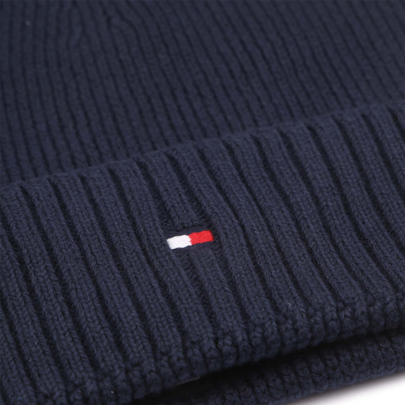 Tommy Hilfiger Men's Pima Cotton Beanie Navy AM0AM12796