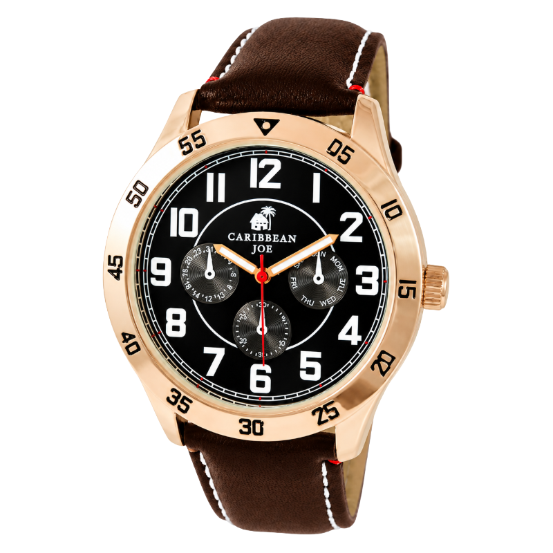 CARIBBEAN JOE Quartz Black Dial Men's Watch CJ7050RG (Blemished Box)