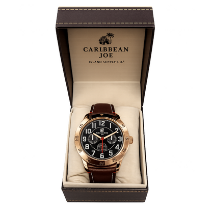 CARIBBEAN JOE Quartz Black Dial Men's Watch CJ7050RG (Blemished Box)