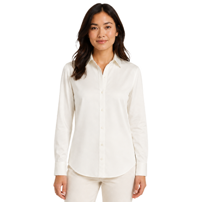 Ralph Lauren Women's Mulberry Silk Cream Blouse