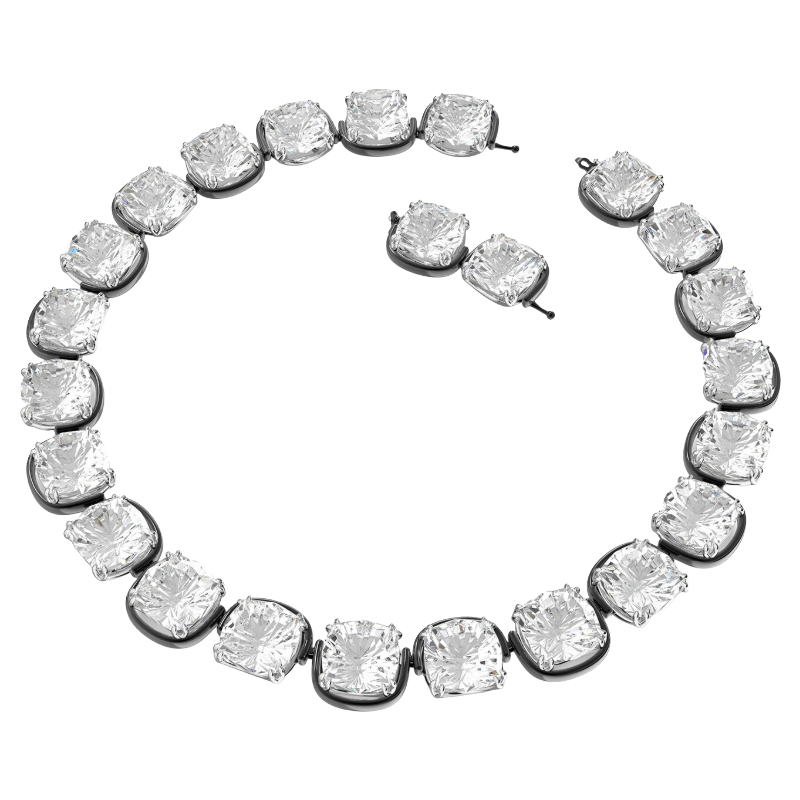 Swarovski Harmonia White Cushion Cut Crystal Choker Necklace 5600942