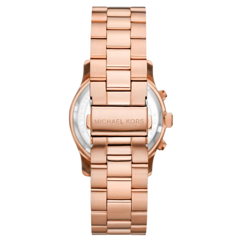 Michael Kors Womens Rose Gold Tone Runway Watch MK7324