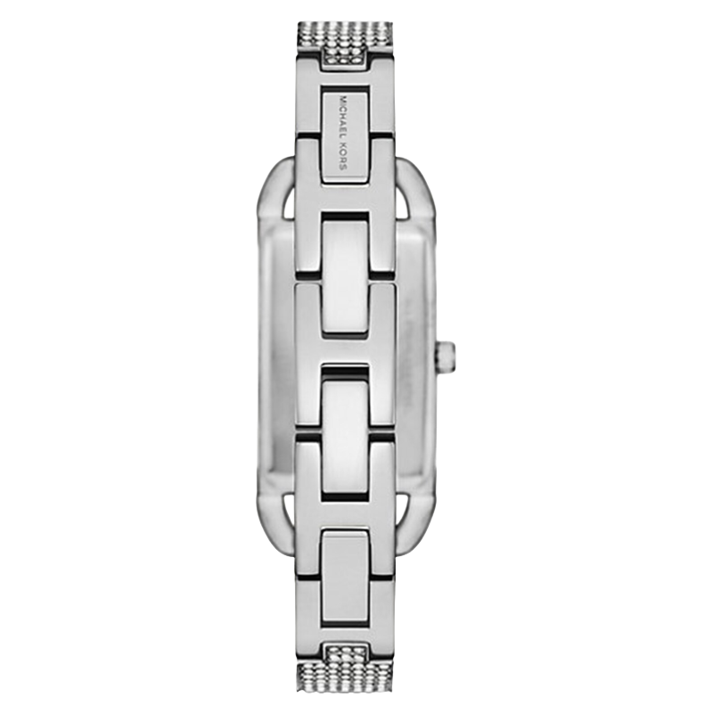 Michael Kors Womens Mini Empire Pave Silver-Tone Bangle Watch MK4841