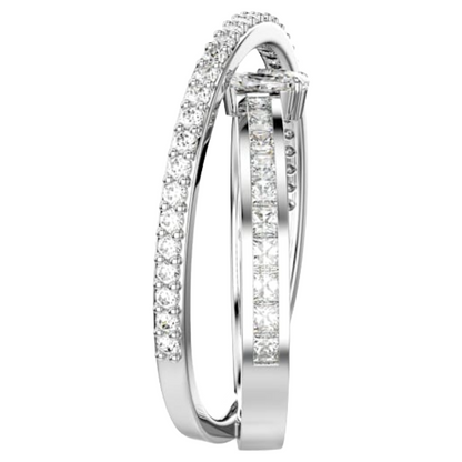 Swarovski Hyperbola White, Rhodium plated Silver Ring Size 58 5691230
