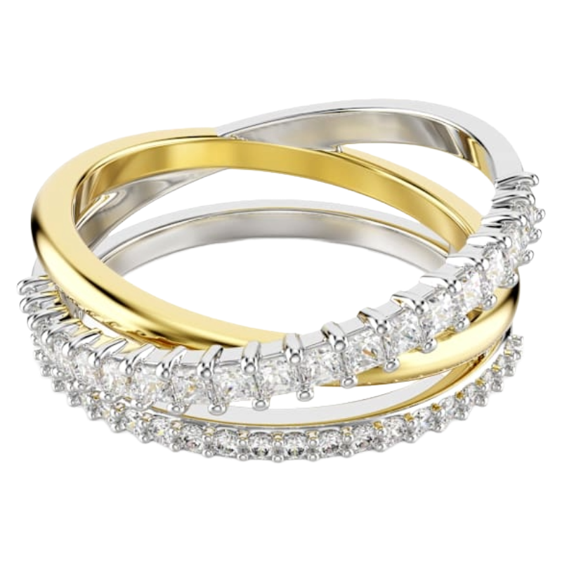 Swarovski Silver & Gold Ring Size 52 5689732