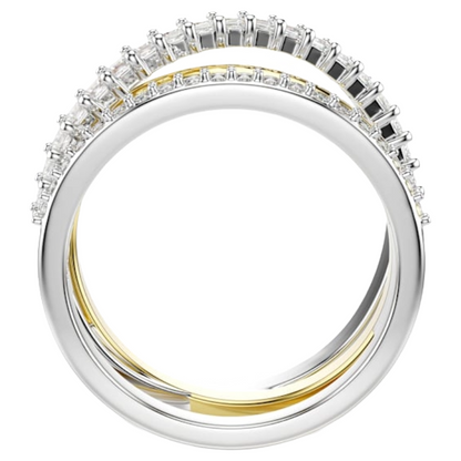 Swarovski Silver & Gold Ring Size 52 5689732