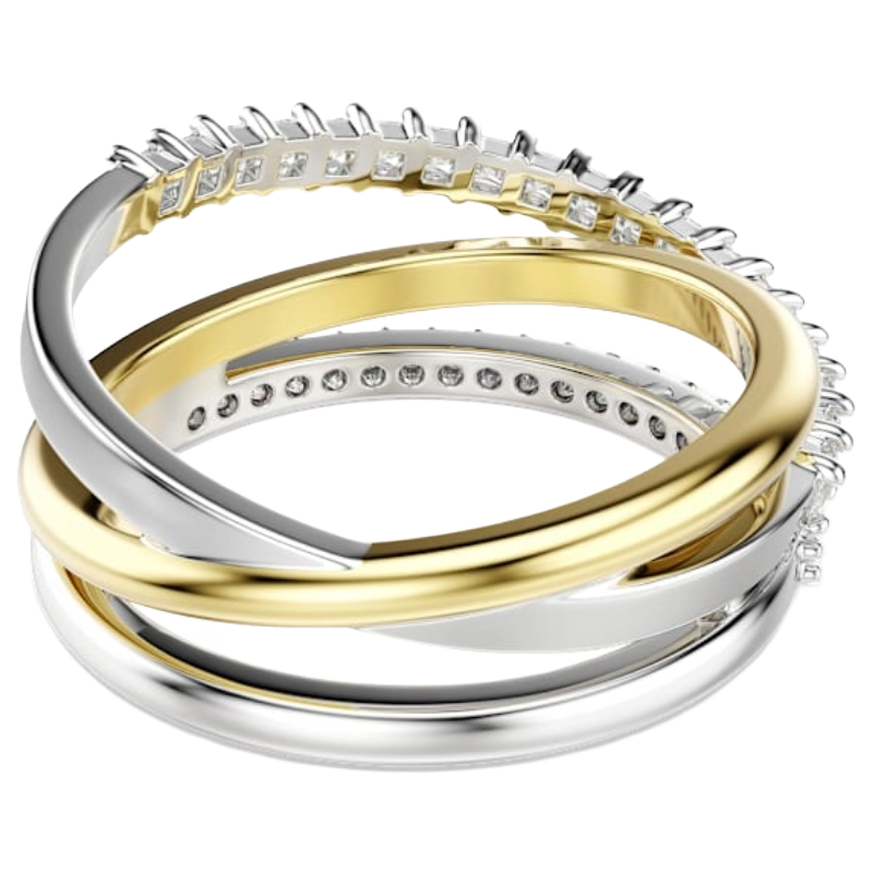 Swarovski Silver & Gold Ring Size 52 5689732