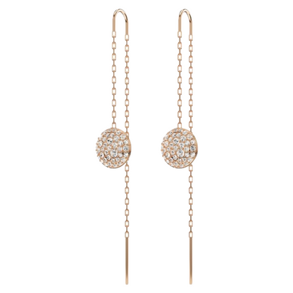 Swarovski Meteora Rose Gold Tone Plated Crystal Drop Earrings 5689427