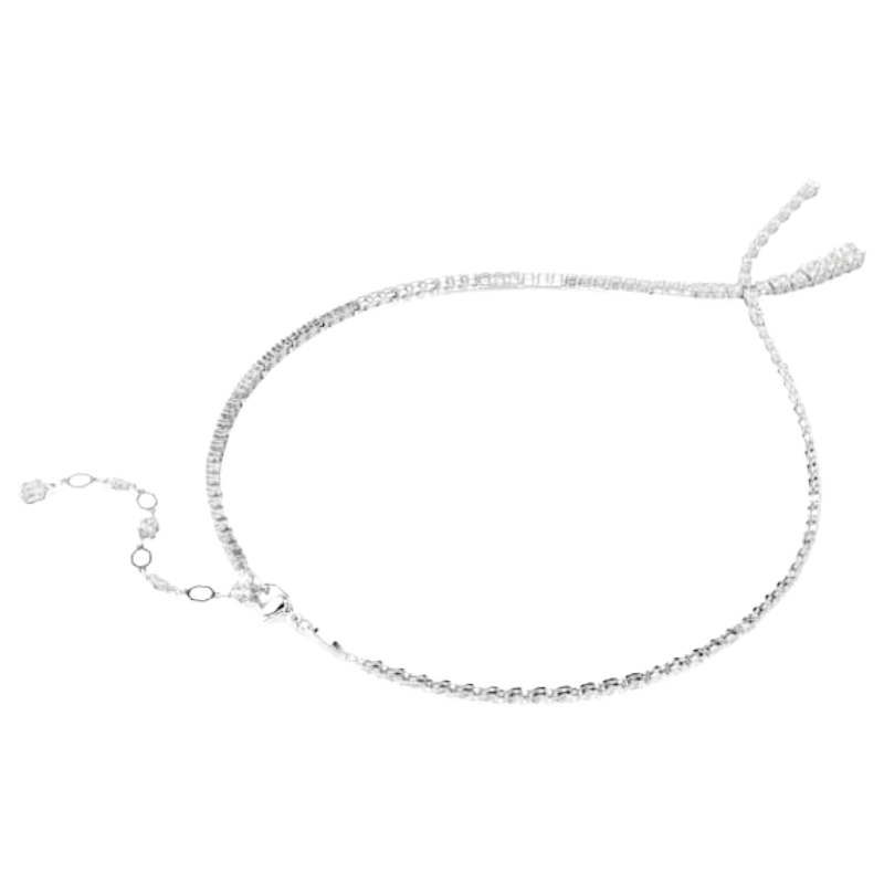 Swarovski Matrix Y Necklace Mixed Cuts White Rhodium Plated 5692533