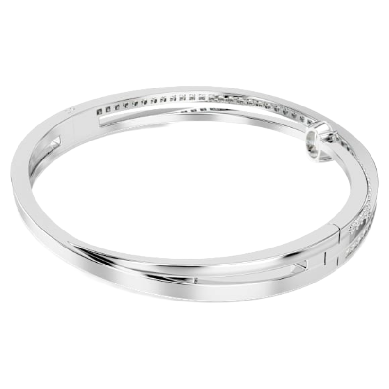 Swarovski Hyperbola Silver Bangle Size S 5691224 (Blemished Box) 