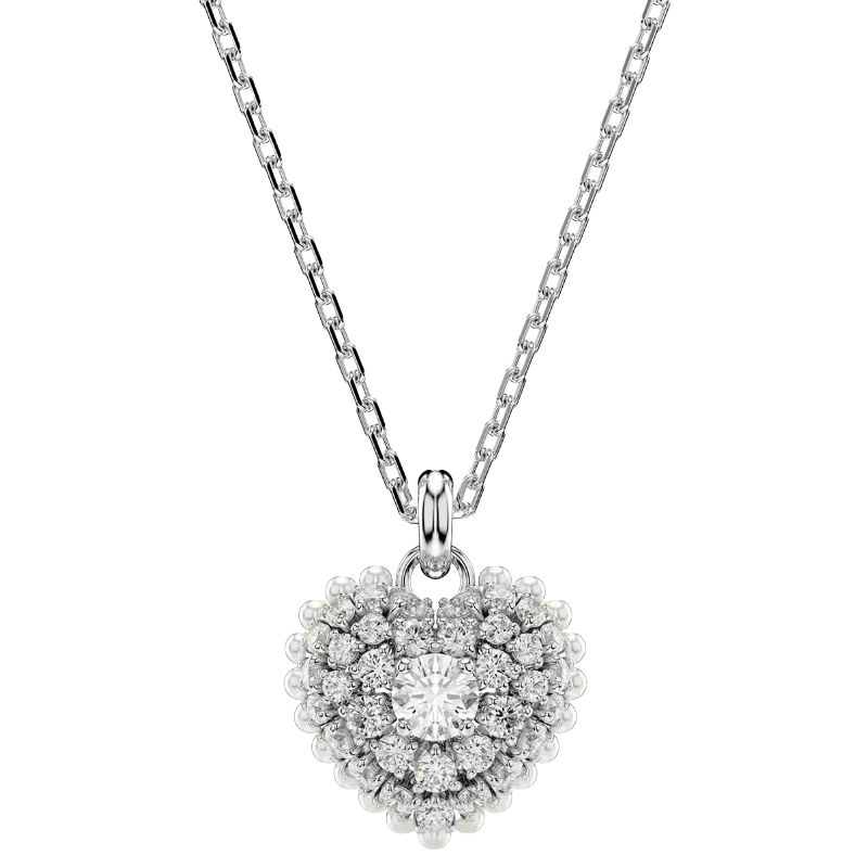 Swarovski Hyperbola White Crystal Heart Pendant 5689676