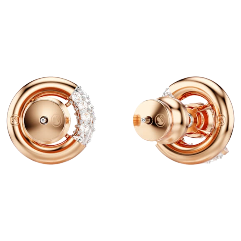 Swarovski Dextera Rose Gold Round Stud Earrings 5692258
