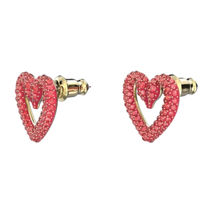 Swarovski Una Red Crystal Heart Stud Earrings 5649005