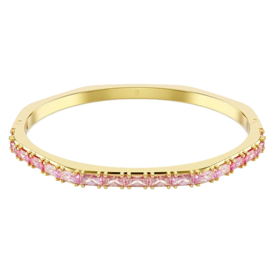 Swarovski Matrix Pink Baguette Cut Crystal Bangle Large 5720624