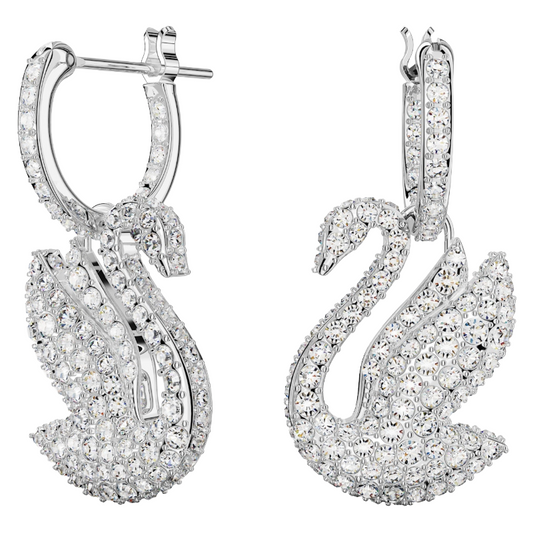 Swarovski Iconic Swan Crystal Hoop Earrings 5689694