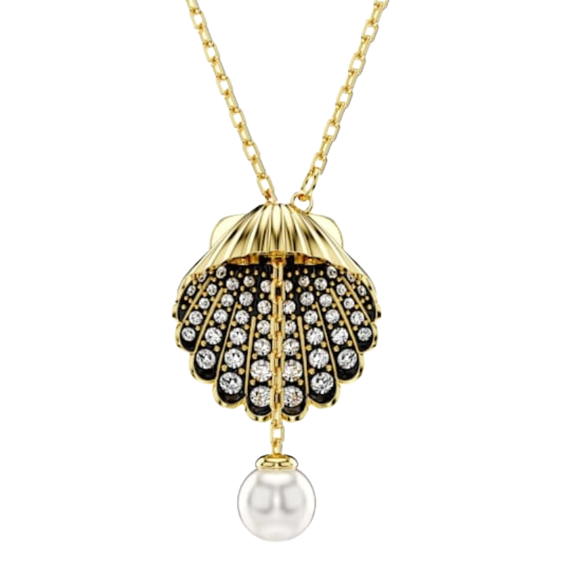 Swarovski Gold Shell Necklace 18K Gold Finish 5689675
