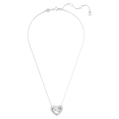 Swarovski Matrix Rhodium Plated Woven Heart Necklace 5689705