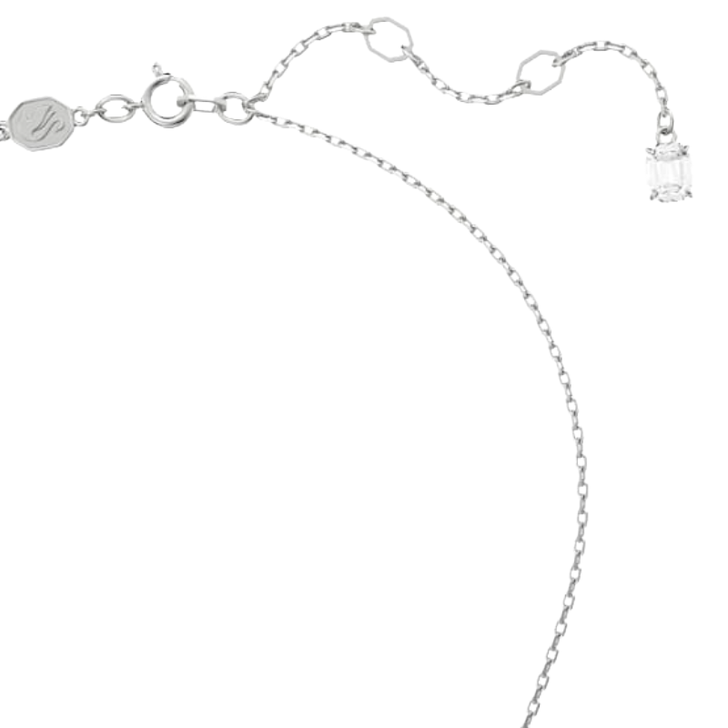 Swarovski Matrix Rhodium Plated Woven Heart Necklace 5689705