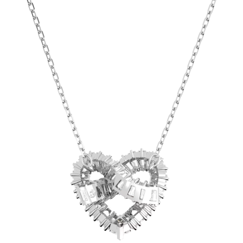 Swarovski Matrix Rhodium Plated Woven Heart Necklace 5689705