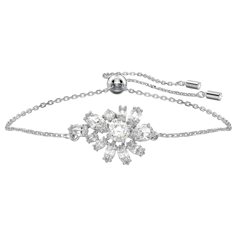 Swarovski Gemma Crystal Flower White Rhodium Bracelet 5648979