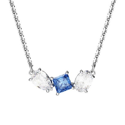 Swarovski Mesmera Blue & White Mixed Cut Necklace 5673561