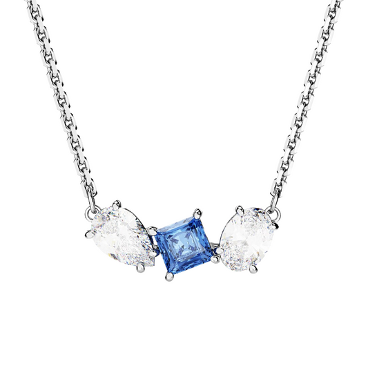 Swarovski Mesmera Blue & White Mixed Cut Necklace 5673561
