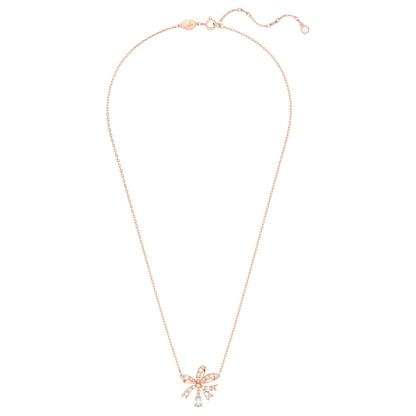 Swarovski Volta Rose Gold Tone Crystal Bow Necklace 5660033