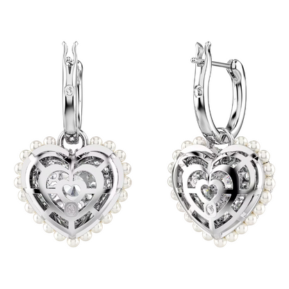 Swarovski Hyperbola Crystal Heart Drop Stud Earrings 5689645