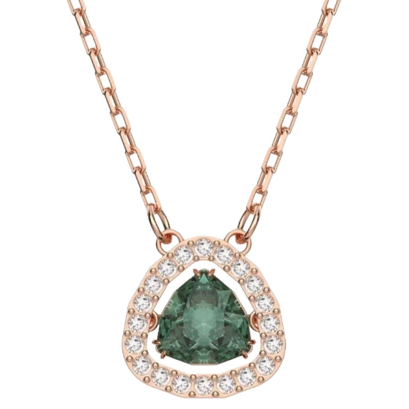 Swarovski Millenia Set Trilliant Cut, Green, Rose Gold 5639758