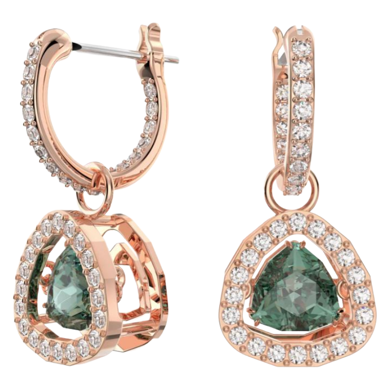 Swarovski Millenia Set Trilliant Cut, Green, Rose Gold 5639758