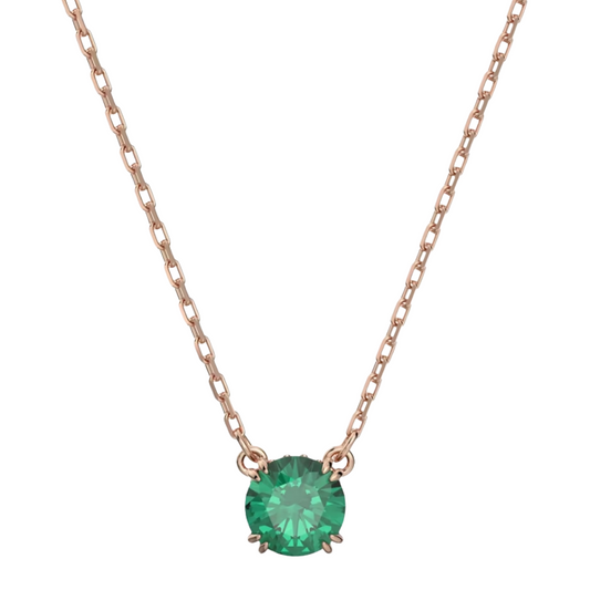 Swarovski Rose Gold & Green Necklace 5639753