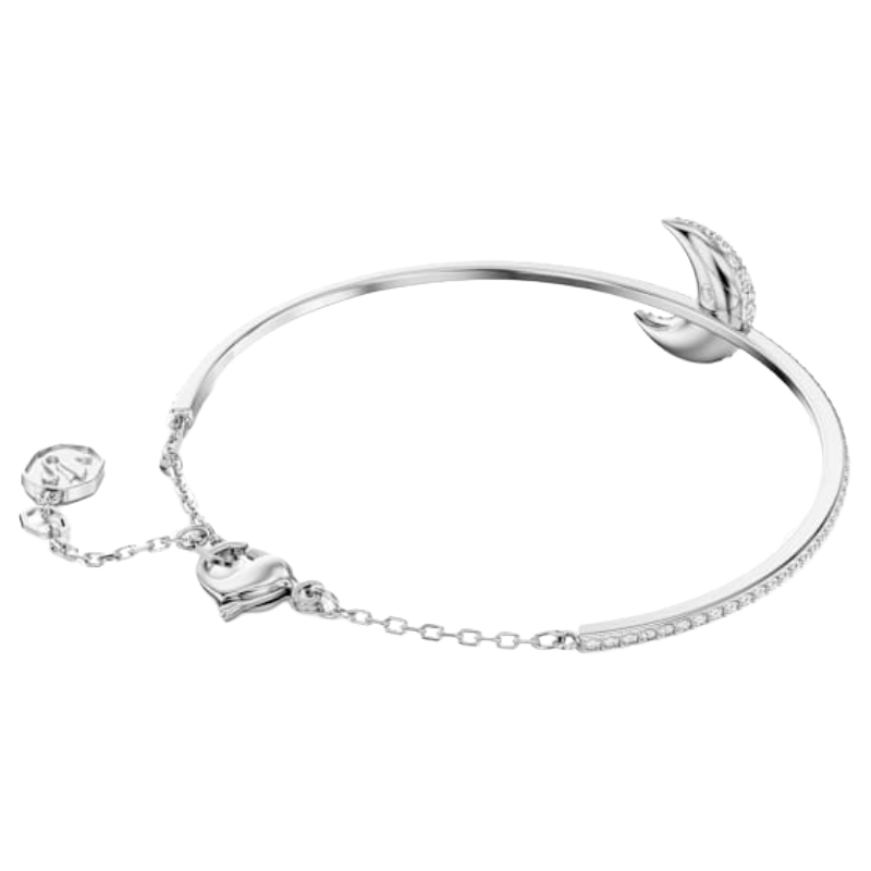 Swarovski Luna White Mixed Cuts Moon Bangle (Blemished Box)