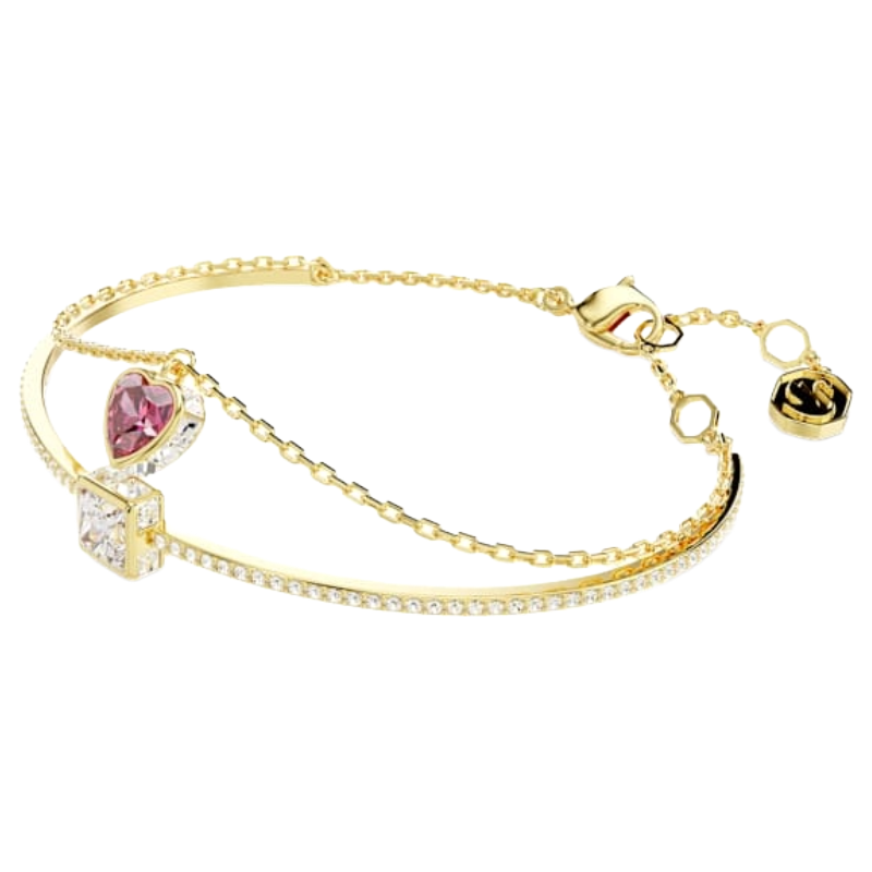 Swarovski Chroma Gold Plated Red Heart Bracelet 5683835