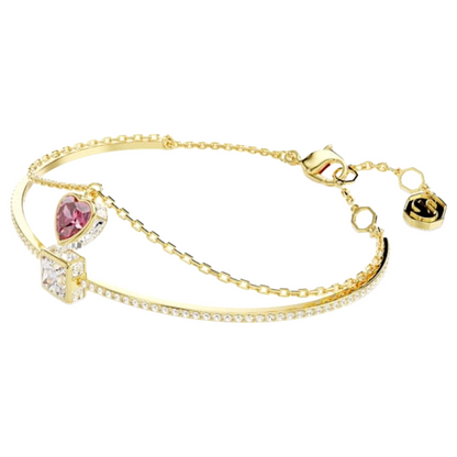Swarovski Chroma Gold Plated Red Heart Bracelet 5683835