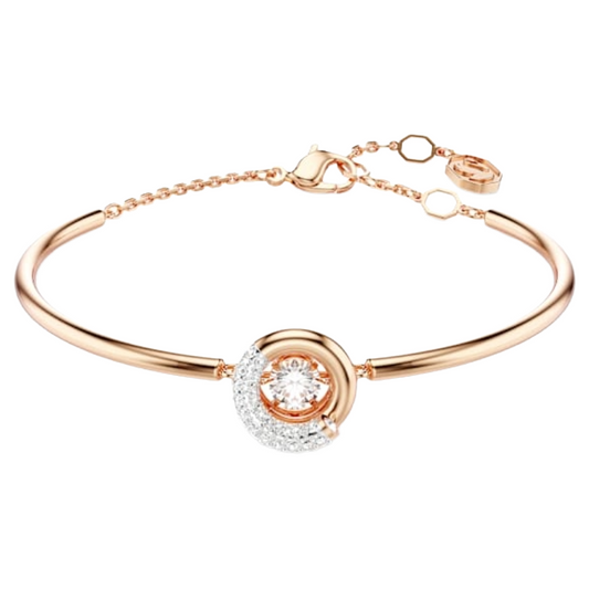 Swarovski Dextera Round White Rose Gold Plated Bangle 5692259