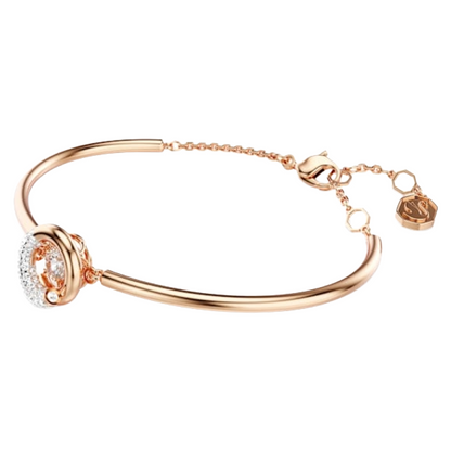 Swarovski Dextera Round White Rose Gold Plated Bangle 5692259