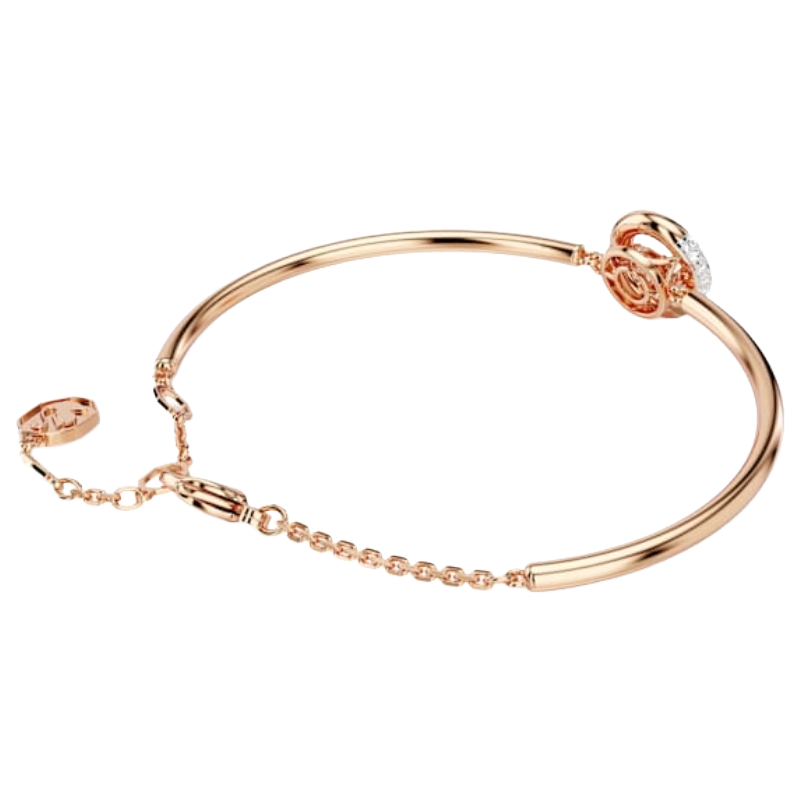 Swarovski Dextera Round White Rose Gold Plated Bangle 5692259