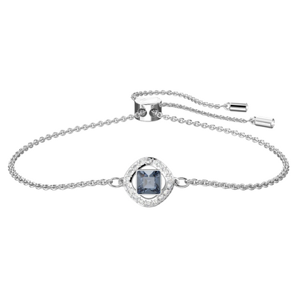 Swarovski Angelic Blue Square Silver Bracelet Size M 5662141