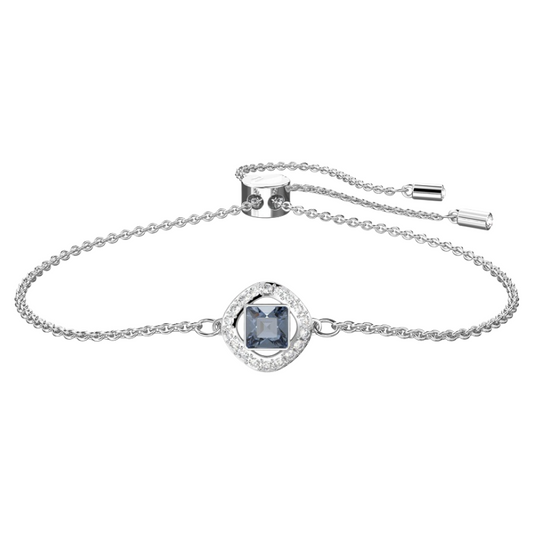 Swarovski Angelic Blue Square Silver Bracelet Size M 5662141