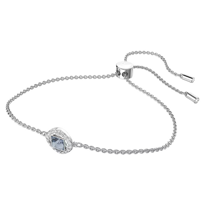 Swarovski Angelic Blue Square Silver Bracelet Size M 5662141